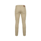 Beige Elastane Skinny Pants