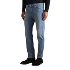 Light Blue Recycled Polyester Skinny Jeans