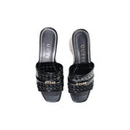 Black Polyethylene High Heel Pumps