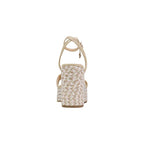 Beige Polyethylene High Heel Pumps