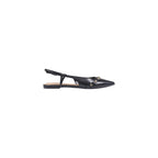 Black Synthetic Platform Pumps