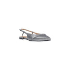 Gray Polyester Platform Pumps