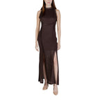 Brown Polyamide Long Dress