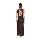 Brown Polyamide Long Dress