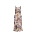Multicolor Lyocell Long Dress