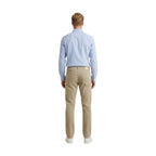 Beige Cotton Skinny Pants