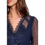 Blue Polyester Long Sleeve T-Shirt