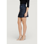 Blue Recycled Polyester Mini Skirt