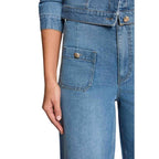 Light Blue Cotton Bootcut Jeans