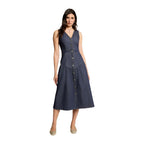 Blue Cotton Long Dress