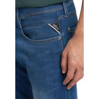 Blue Cotton Skinny Jeans