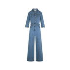 Light Blue Cotton Jumpsuit
