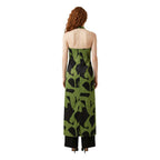 Bicolor Viscose Long Dress