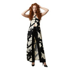 Black And White Viscose Long Dress