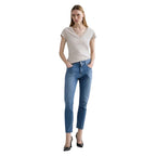 Blue Cotton Skinny Jeans