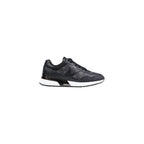 Gray Leather Athletic Sneakers