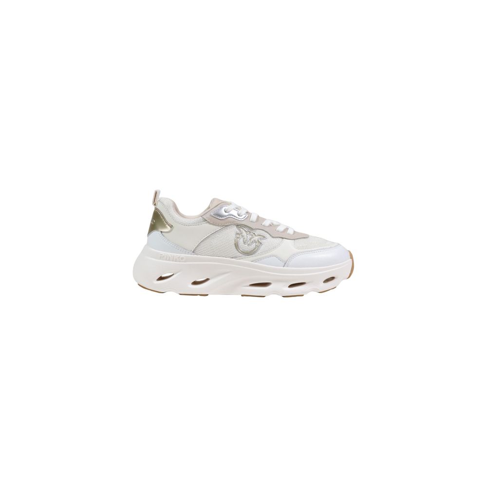 Beige Leather Chunky Sneakers