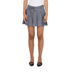 Gray Recycled Polyester Mini Skirt