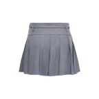 Gray Recycled Polyester Mini Skirt