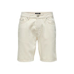 Beige Cotton Bermuda Shorts