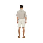 Beige Cotton Bermuda Shorts