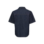 Blue Cotton Shortsleeve Shirt