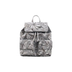 Gray Cotton Backpack