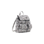 Gray Cotton Backpack
