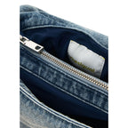 Blue Polyester Handbag