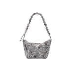 Gray Cotton Handbag