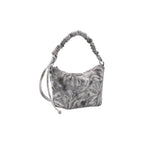 Gray Cotton Handbag