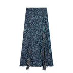 Blue Lyocell Long Skirt