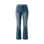 Blue Cotton Bootcut Jeans
