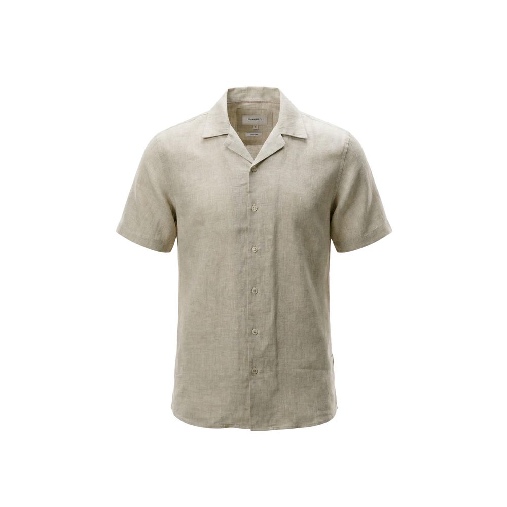 Beige Linen Shortsleeve Shirt