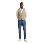 Beige Cotton Waistcoat