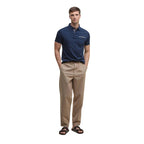 Blue Cotton Polo Shirt