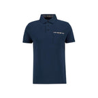 Blue Cotton Polo Shirt