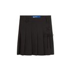 Black Polyester Mini Skirt