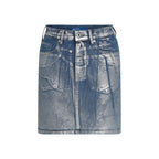 Bicolor Cotton Mini Skirt