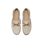 Beige Leather Platform Pumps