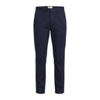 Blue Cotton Skinny Pants