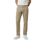 Beige Cotton Skinny Pants
