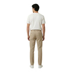 Beige Cotton Skinny Pants