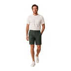 Green Linen Bermuda Shorts