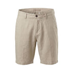 Beige Linen Bermuda Shorts