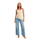 Beige Polyester Tank Tops