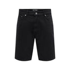 Black Organic Cotton Bermuda Shorts