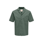 Green Cotton Shortsleeve Shirt