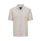 Beige Linen Shortsleeve Shirt
