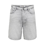 Gray Cotton Bermuda Shorts
